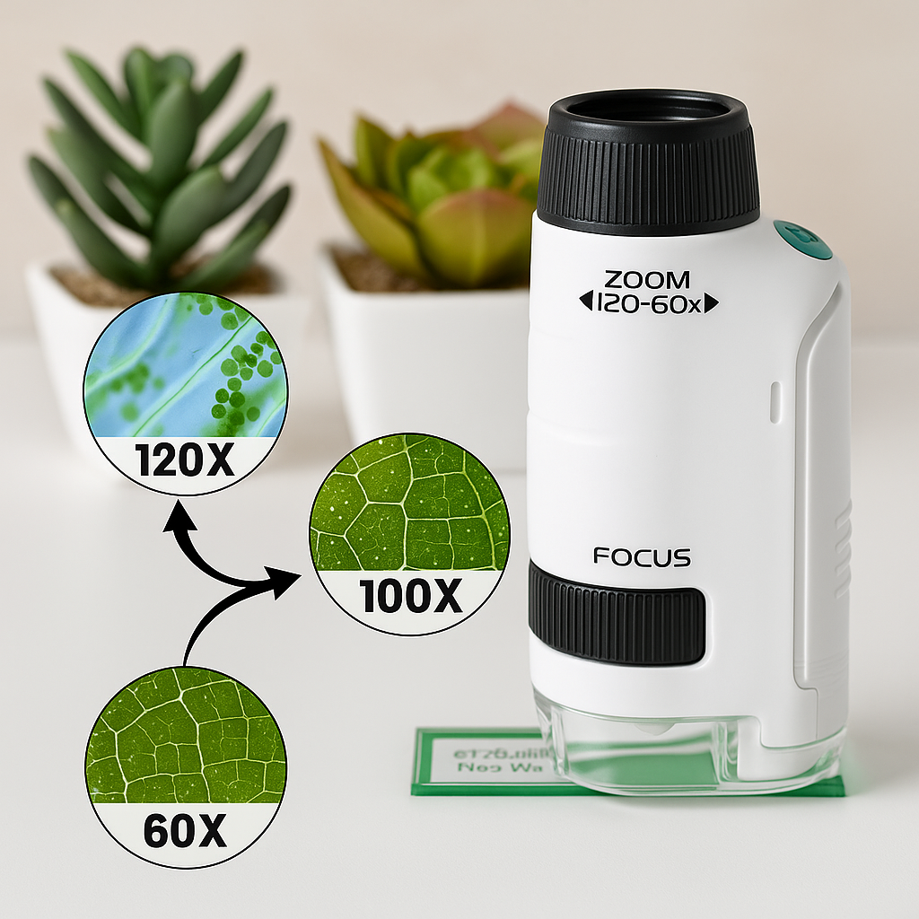 Micro curious – Pocket Kids Microscope with LED & Magnification
