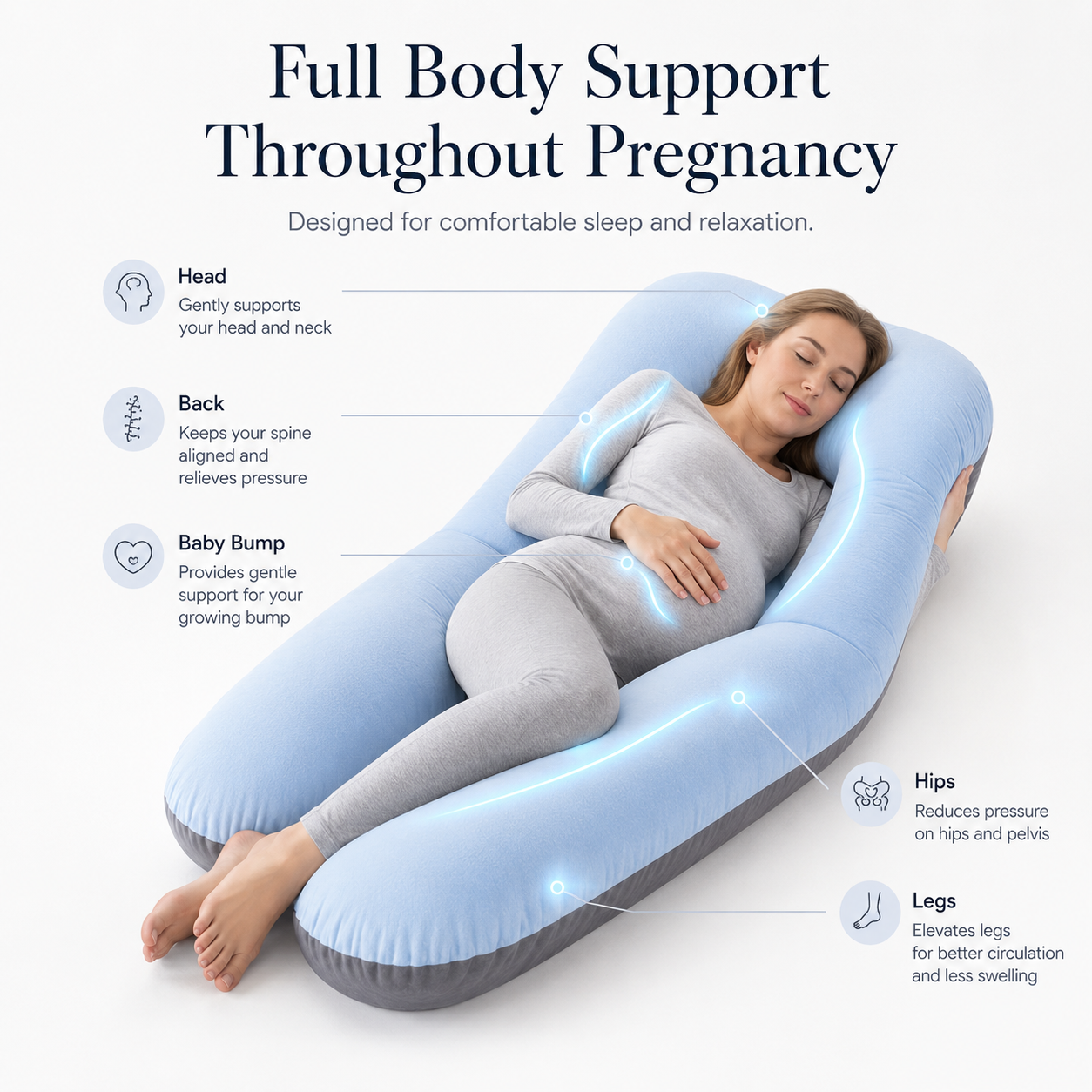 DreamNest Full Body Pregnancy Pillow