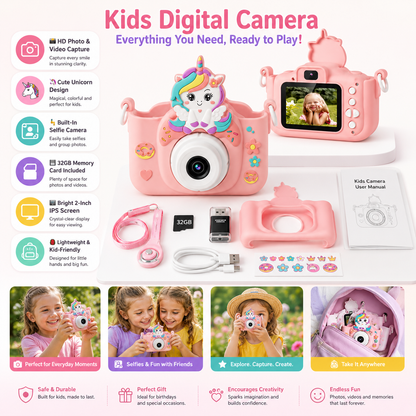 Kids Digital Camera with 2-Inch IPS Screen
