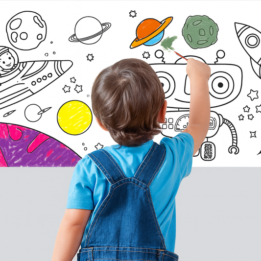 Stick & Sketch Wall Art Roll – Removable Drawing Roll for Kids