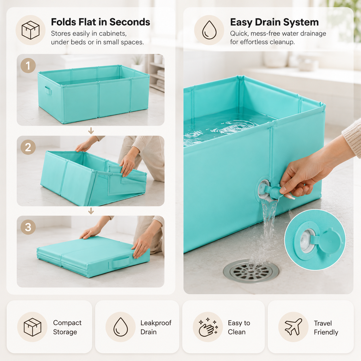 Foldable Baby Bath Tub