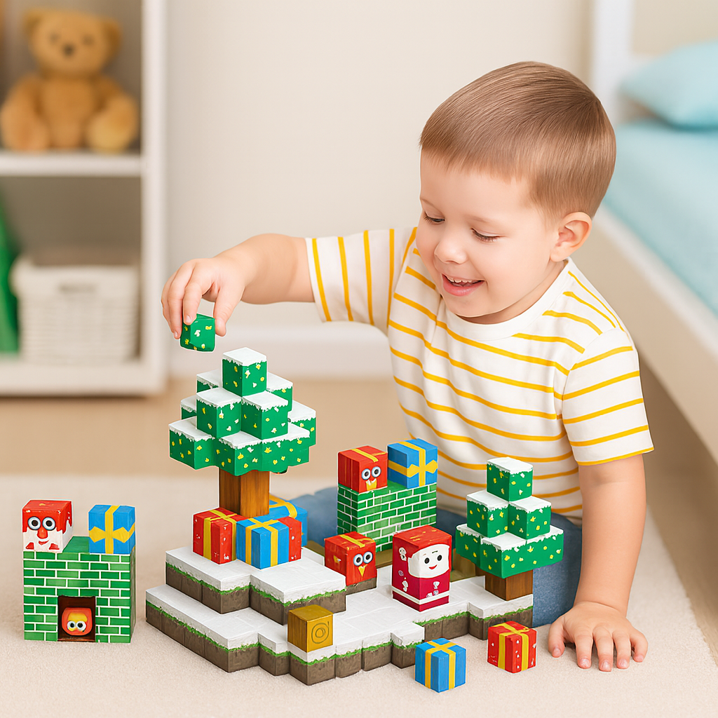 Festive Build-Magic Magnetic Cubes