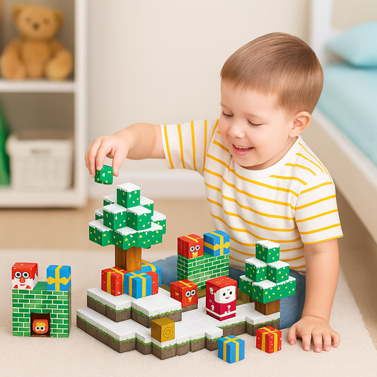 Festive Build-Magic Magnetic Cubes