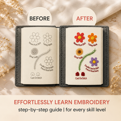 StitchCraft Embroidery Book Kit for Moms and Kids