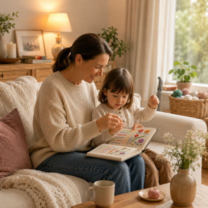 StitchCraft Embroidery Book Kit for Moms and Kids