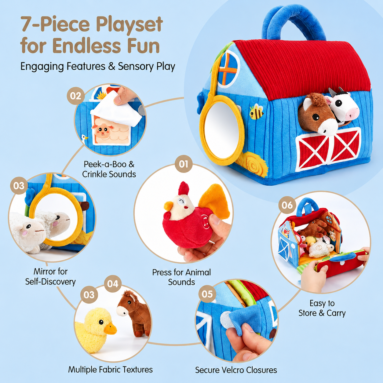 FarmFriends Plush Animal Sound Set