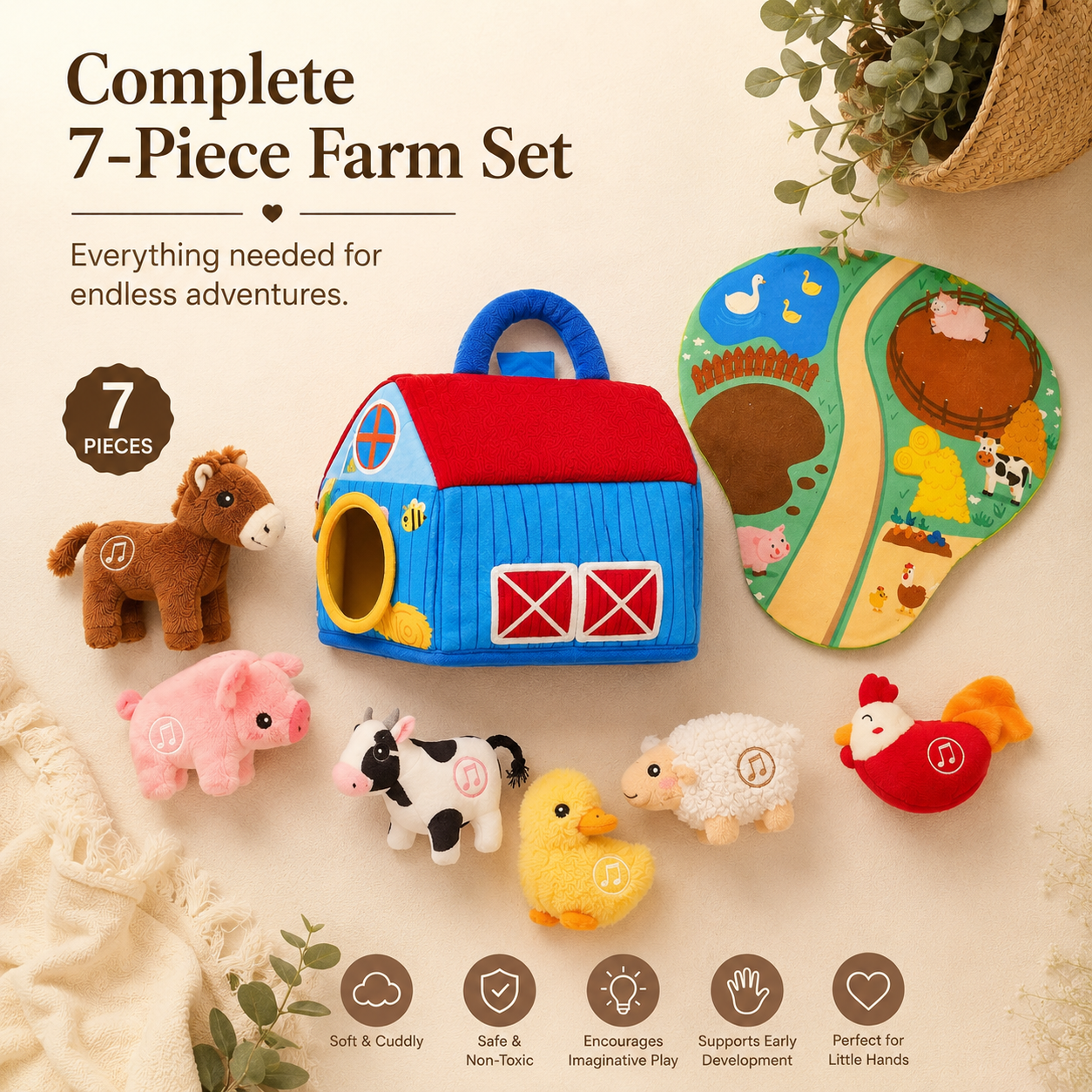 FarmFriends Plush Animal Sound Set
