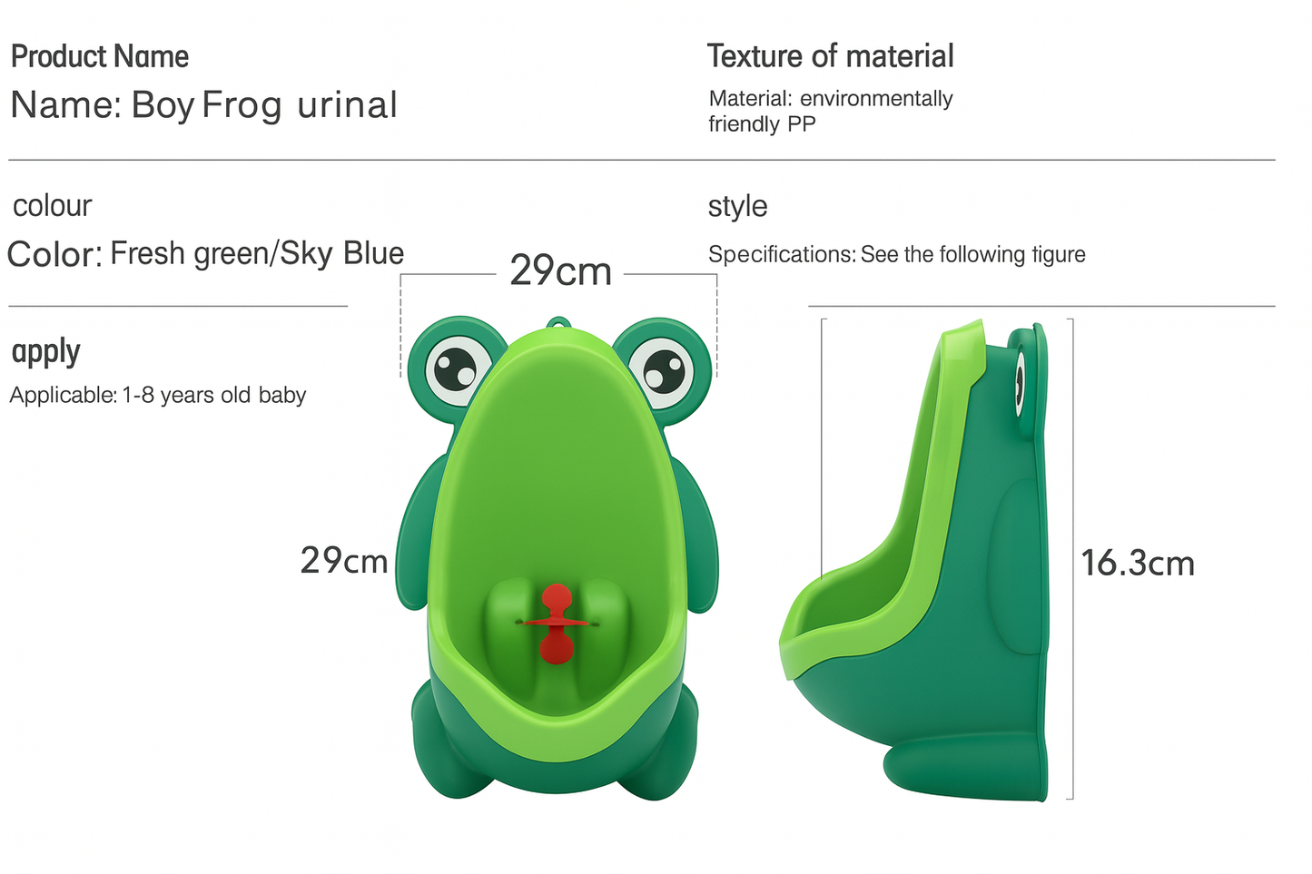 Frog Potty Training Urinal