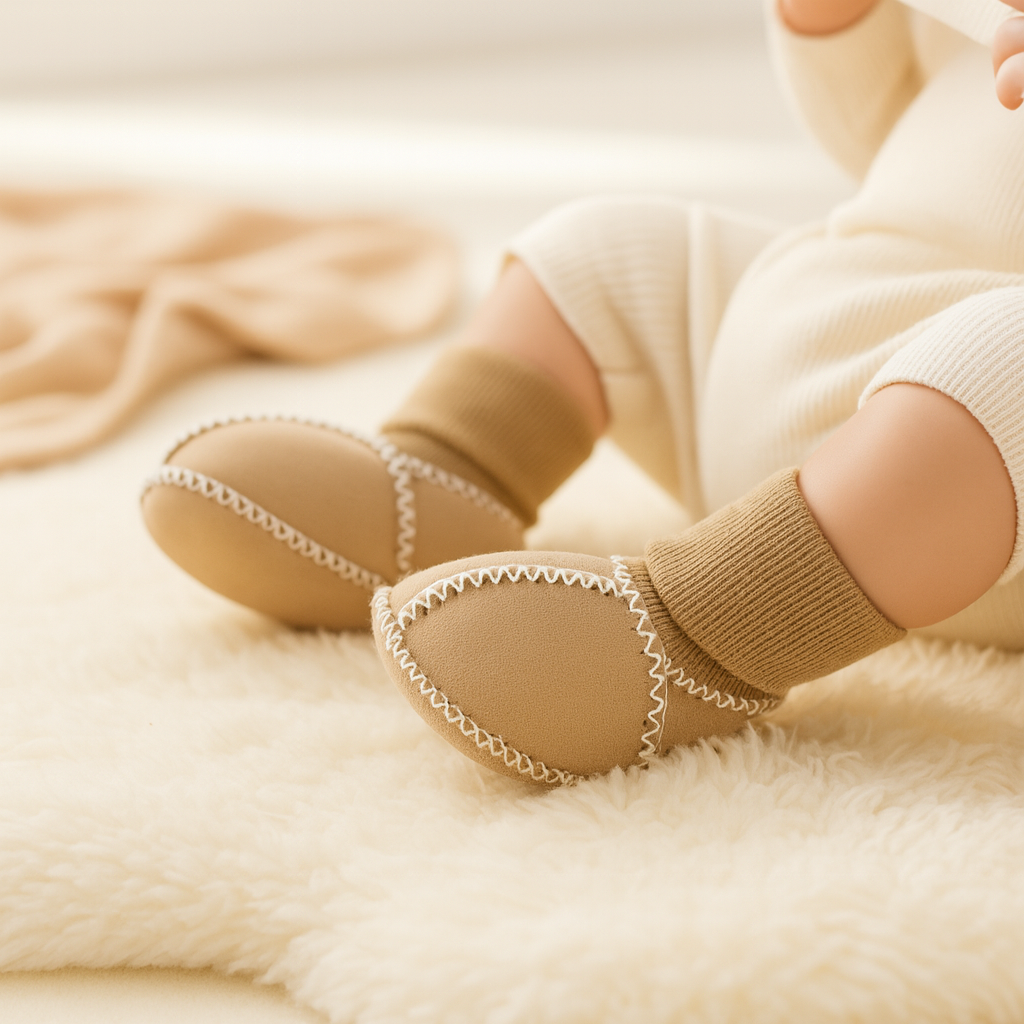 CozySuede Baby Sock Shoes