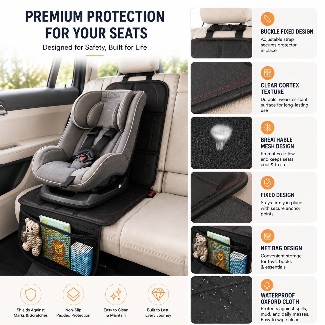 Car Seat Protector for Child Seats