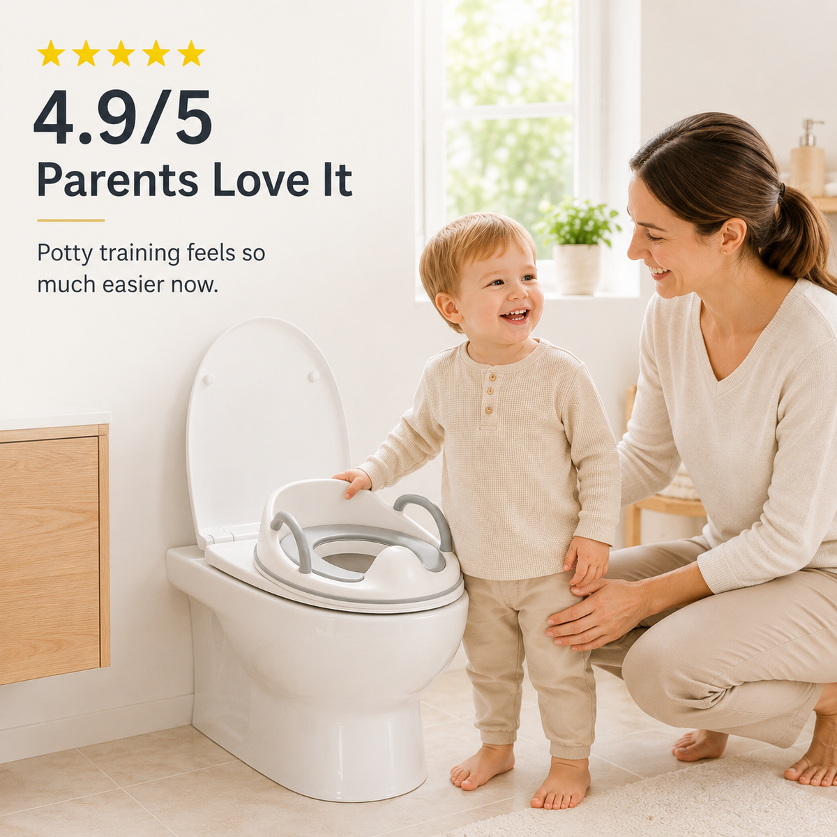 Baby Toilet Training Seat with Armrests