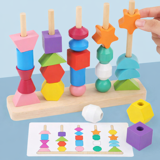 Montessori Shape & Colour Threading Toy