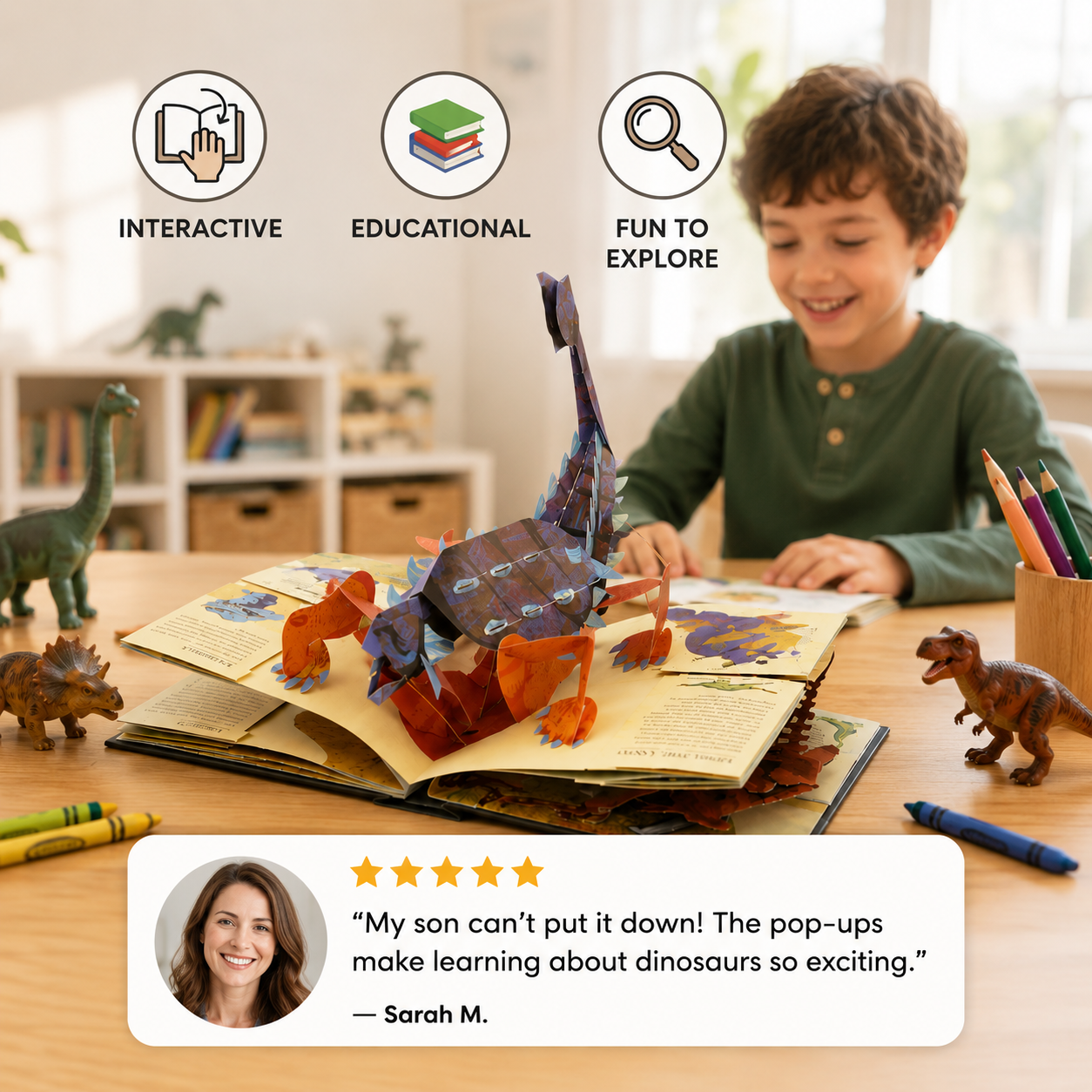 Interactive 3D Pop-Up Dinosaur Encyclopedia