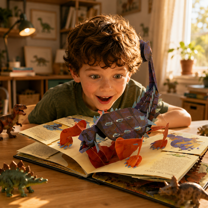 Interactive 3D Pop-Up Dinosaur Encyclopedia
