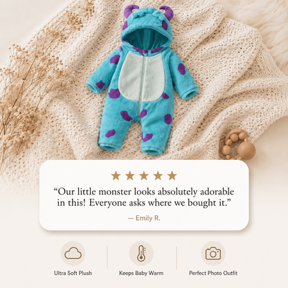 Monster Fleece Baby Romper
