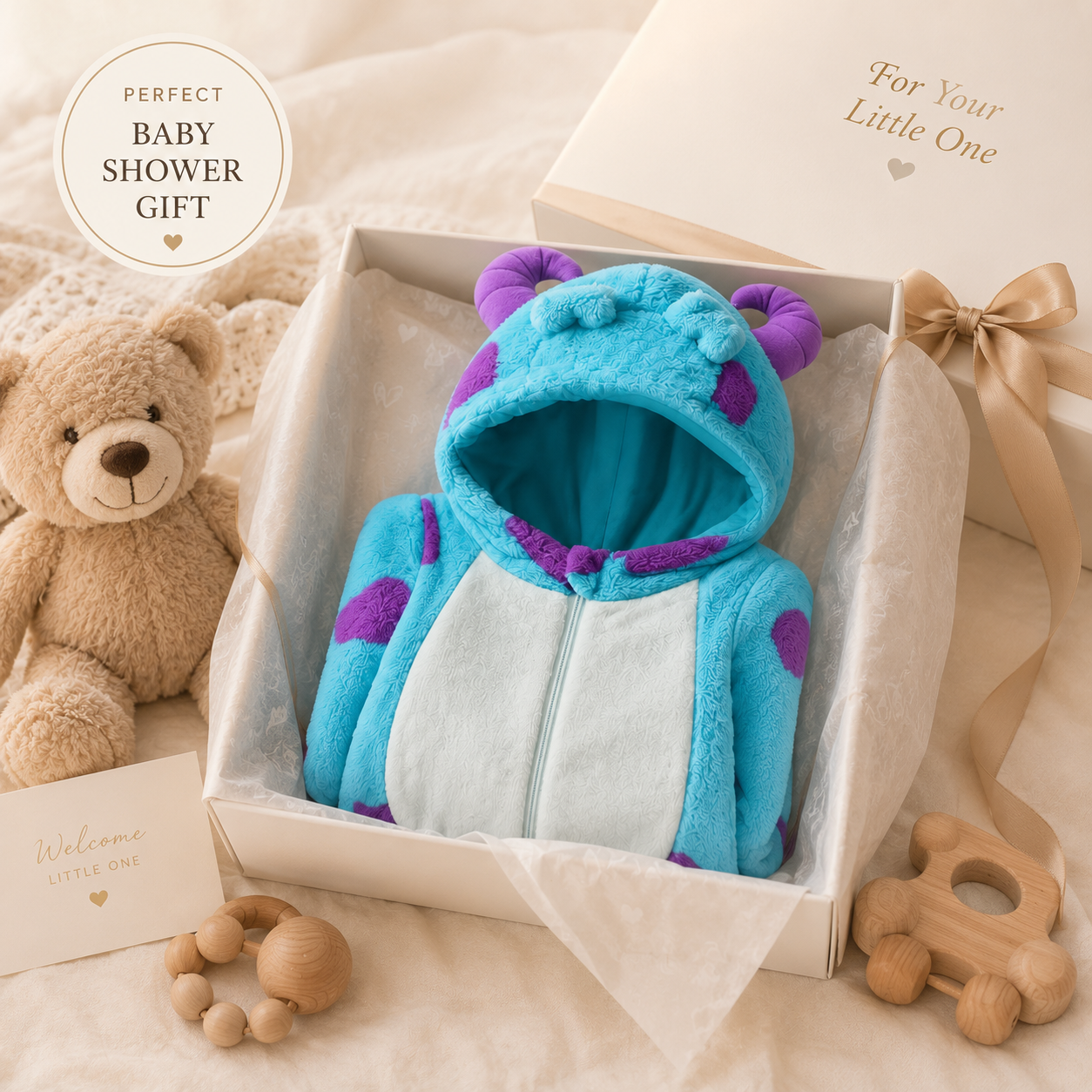 Monster Fleece Baby Romper