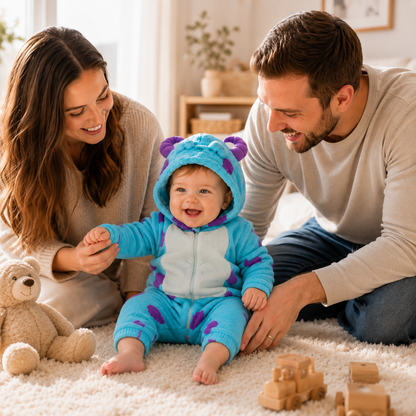 Monster Fleece Baby Romper