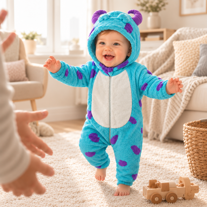 Monster Fleece Baby Romper