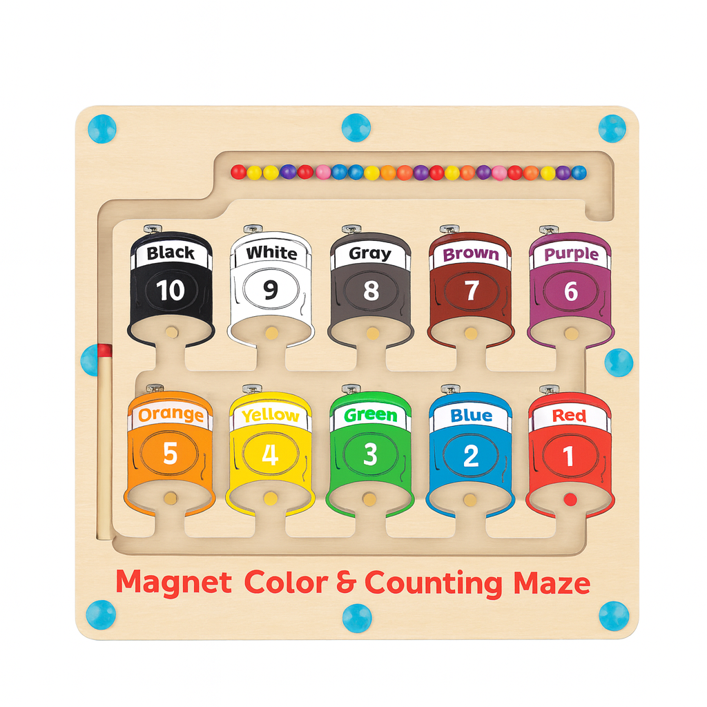 Magnetic Montessori Colour & Counting Board