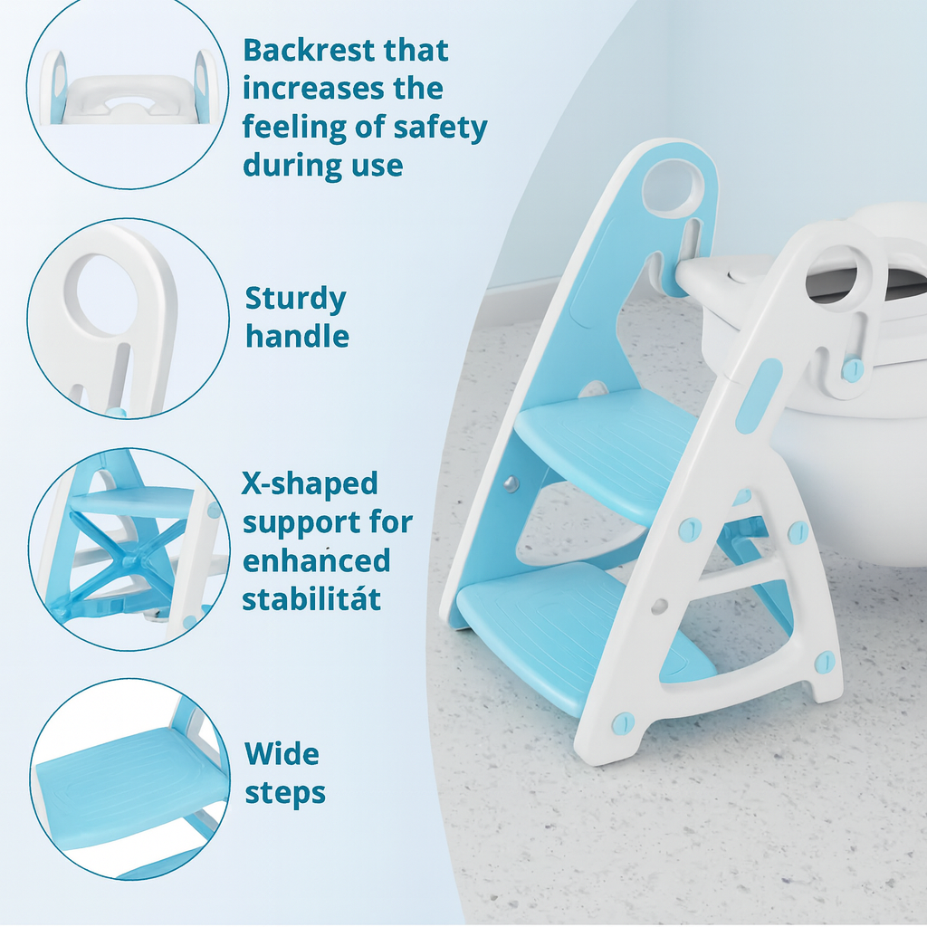 Children’s Toilet Training Seat with Ladder