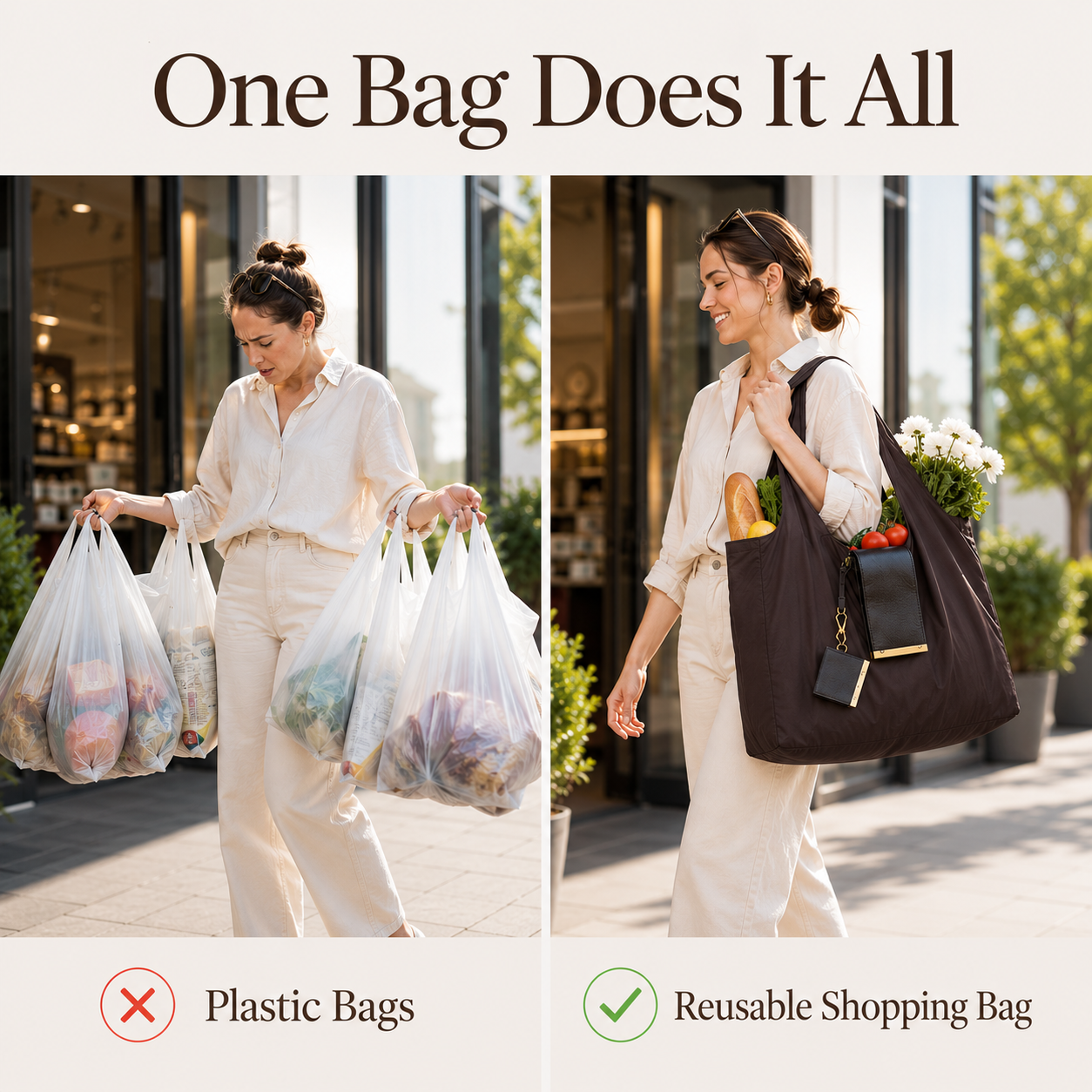 Foldable Family Tote Bag