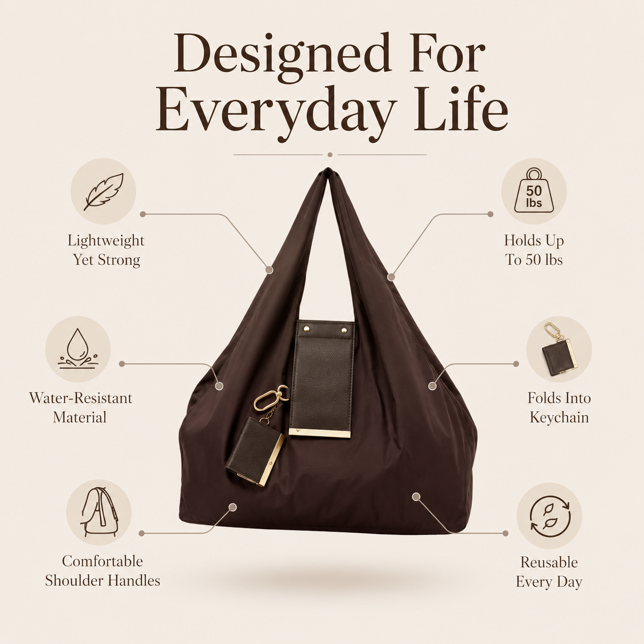 Foldable Family Tote Bag