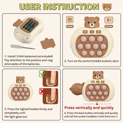 Electronic Quick Push Bubble Game