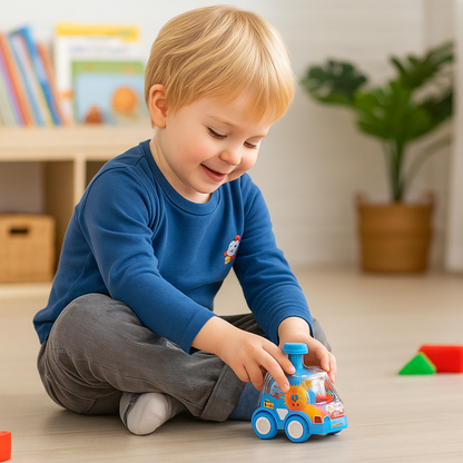 Gear-Spin Transparent Push Car