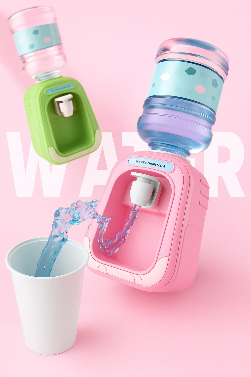 Mini Cartoon Water Dispenser Toy