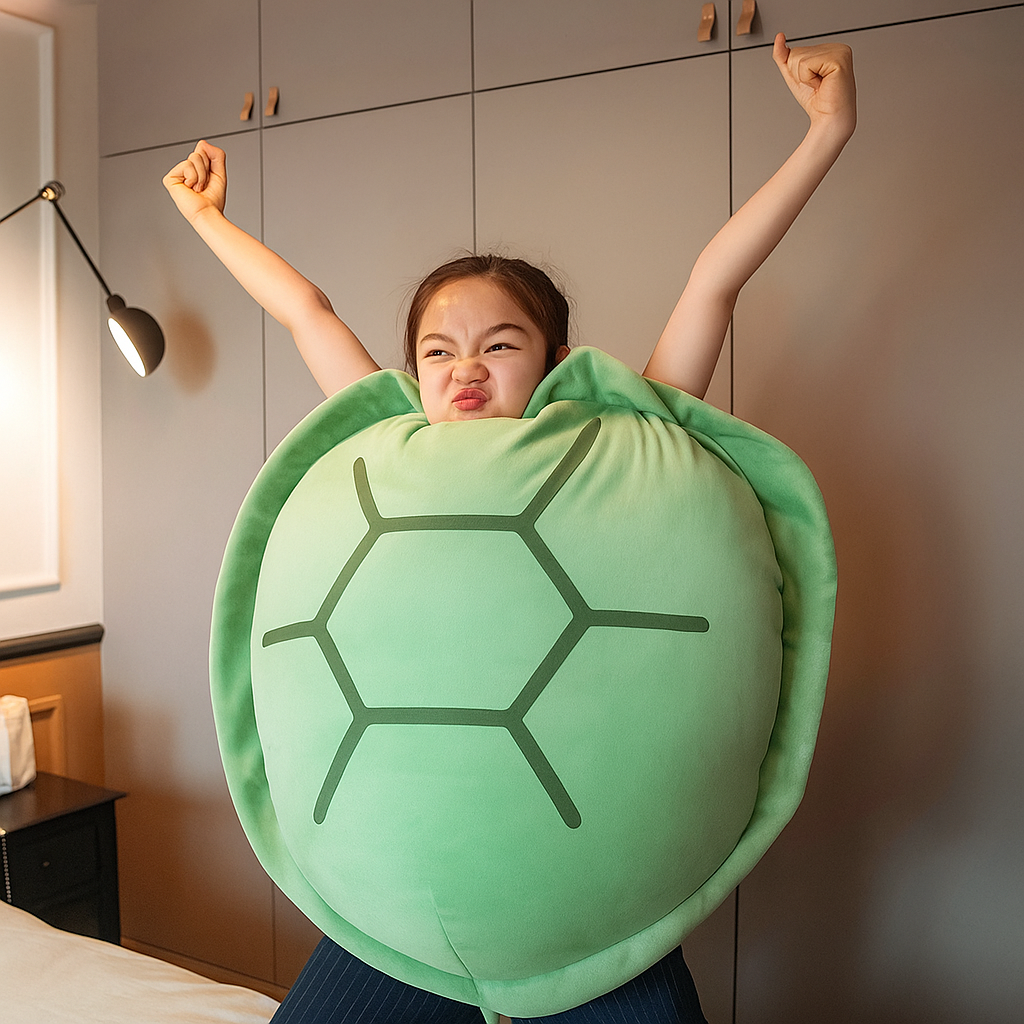 Turtle Shell Plush Sleeping Bag