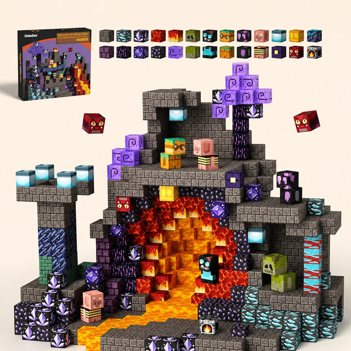 100-Piece Magnetic Building Cube Set