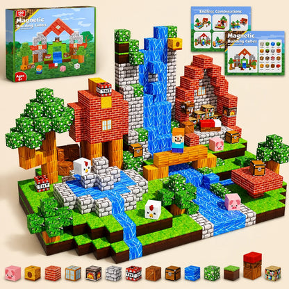 100-Piece Magnetic Building Cube Set