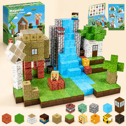 100-Piece Magnetic Building Cube Set