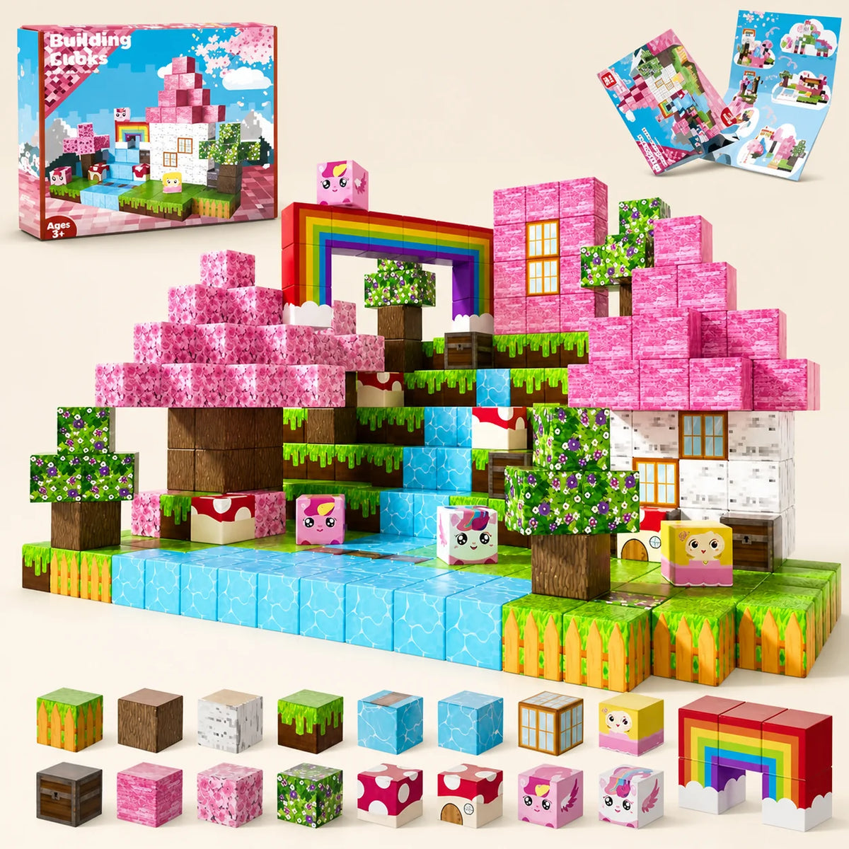 100-Piece Magnetic Building Cube Set