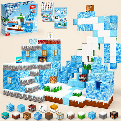 100-Piece Magnetic Building Cube Set