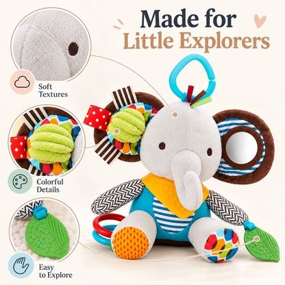 SnuggleRattle Sensory Plush Teething Toy