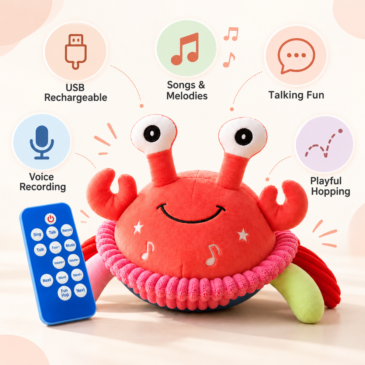 Interactive Dancing Crab Toy