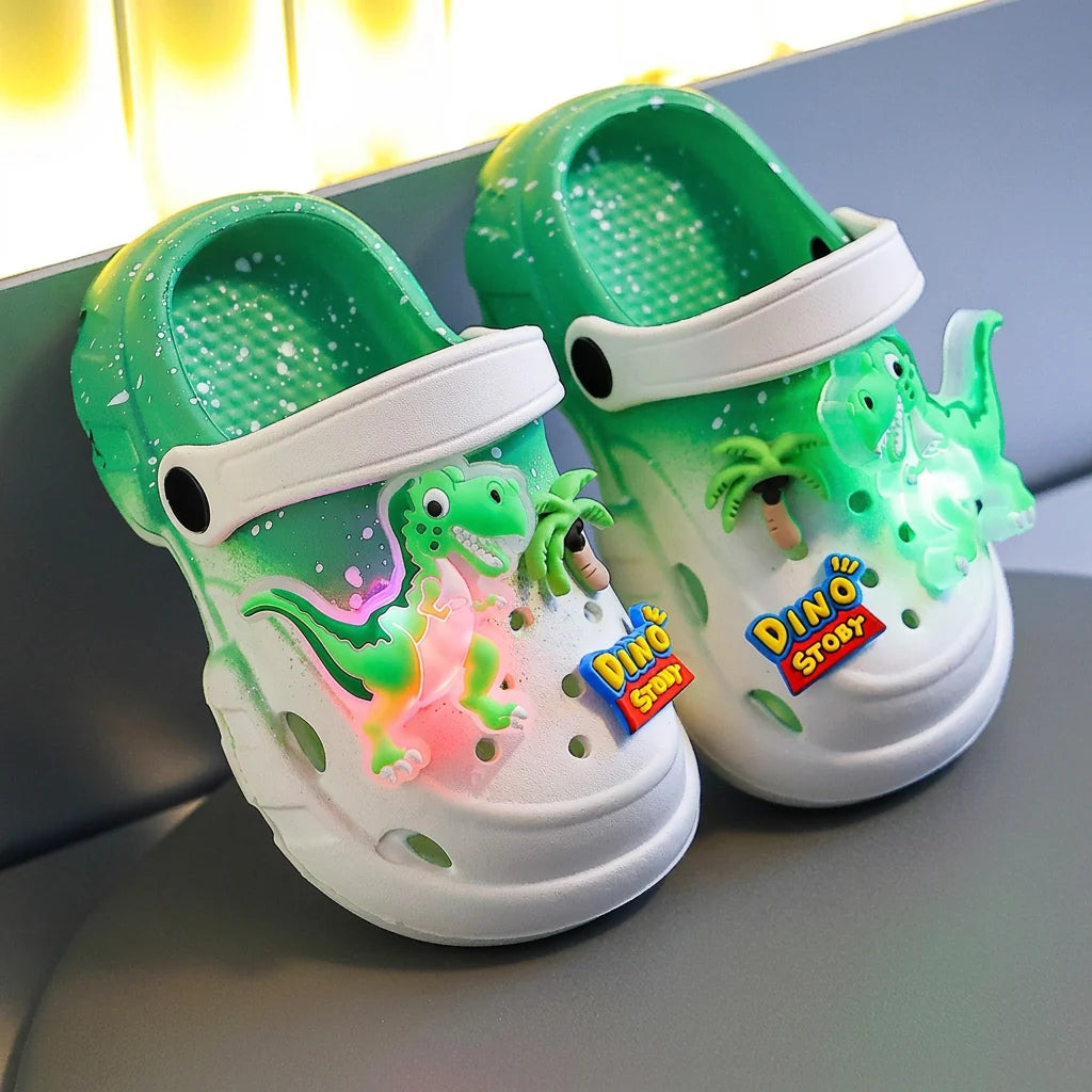 Dinosaur Light-Up Clogs