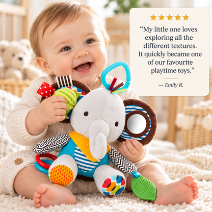 SnuggleRattle Sensory Plush Teething Toy