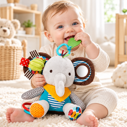 SnuggleRattle Sensory Plush Teething Toy