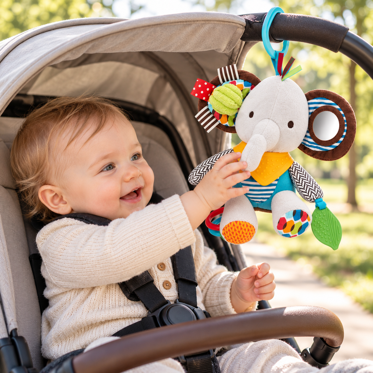 SnuggleRattle Sensory Plush Teething Toy