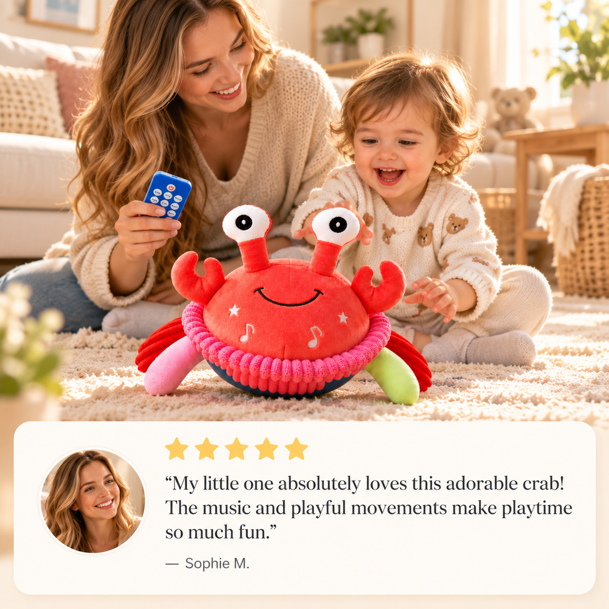 Interactive Dancing Crab Toy