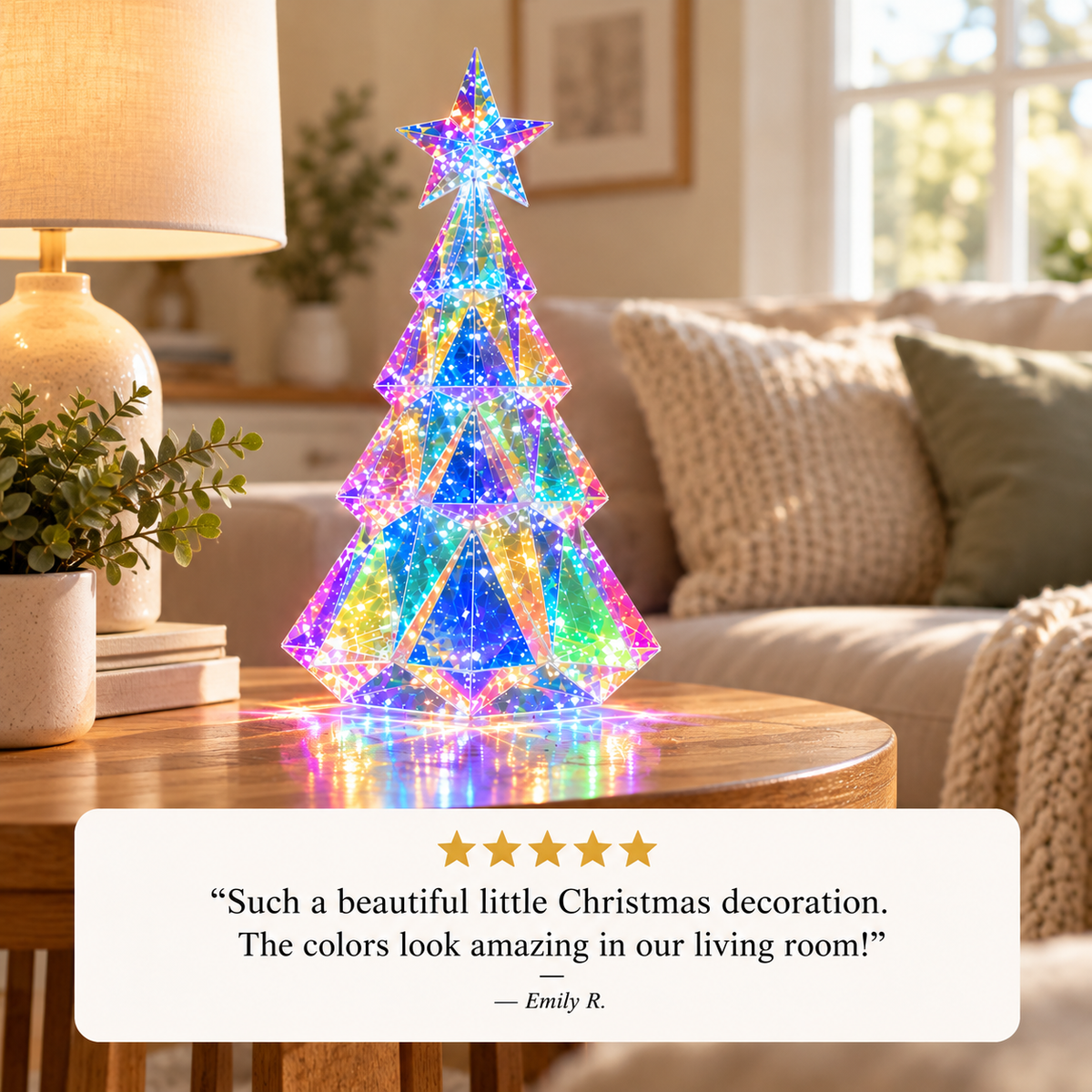 Rainbow Crystal Christmas Tree