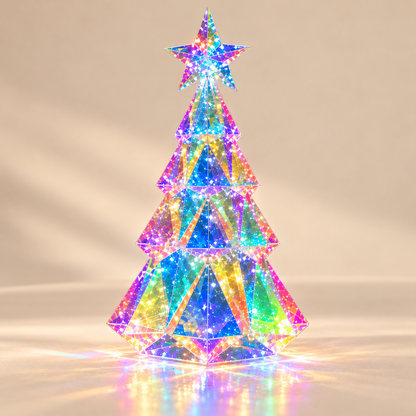 Rainbow Crystal Christmas Tree