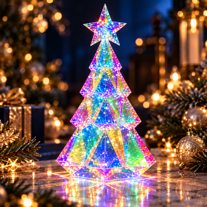 Rainbow Crystal Christmas Tree