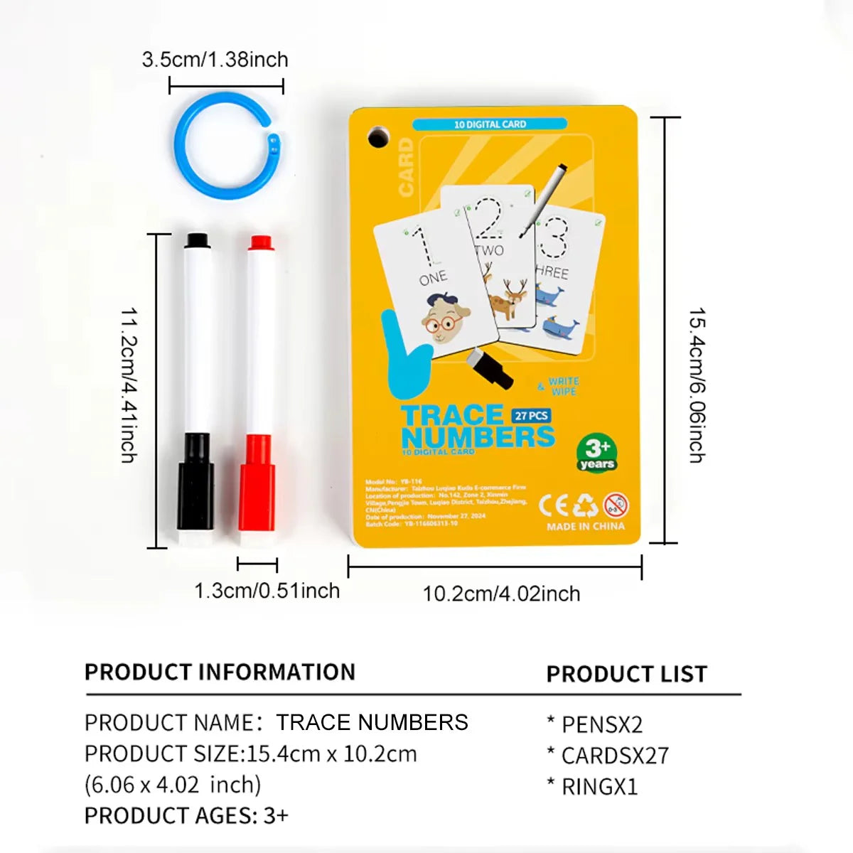 Trace & Learn Reusable Number and Letter Tracing Book