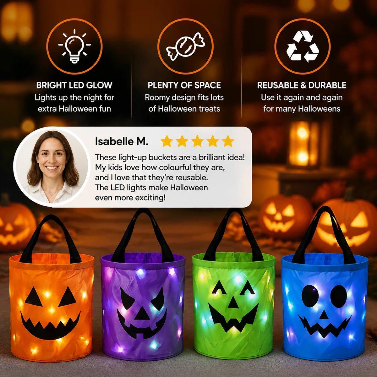 Light-Up Halloween Treat Bag