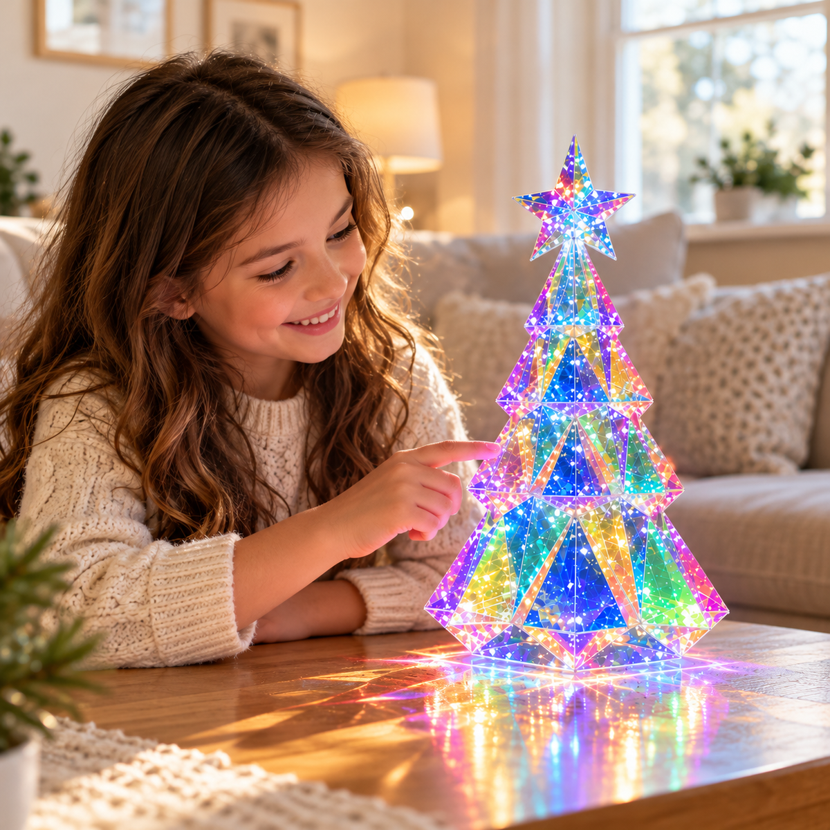 Rainbow Crystal Christmas Tree