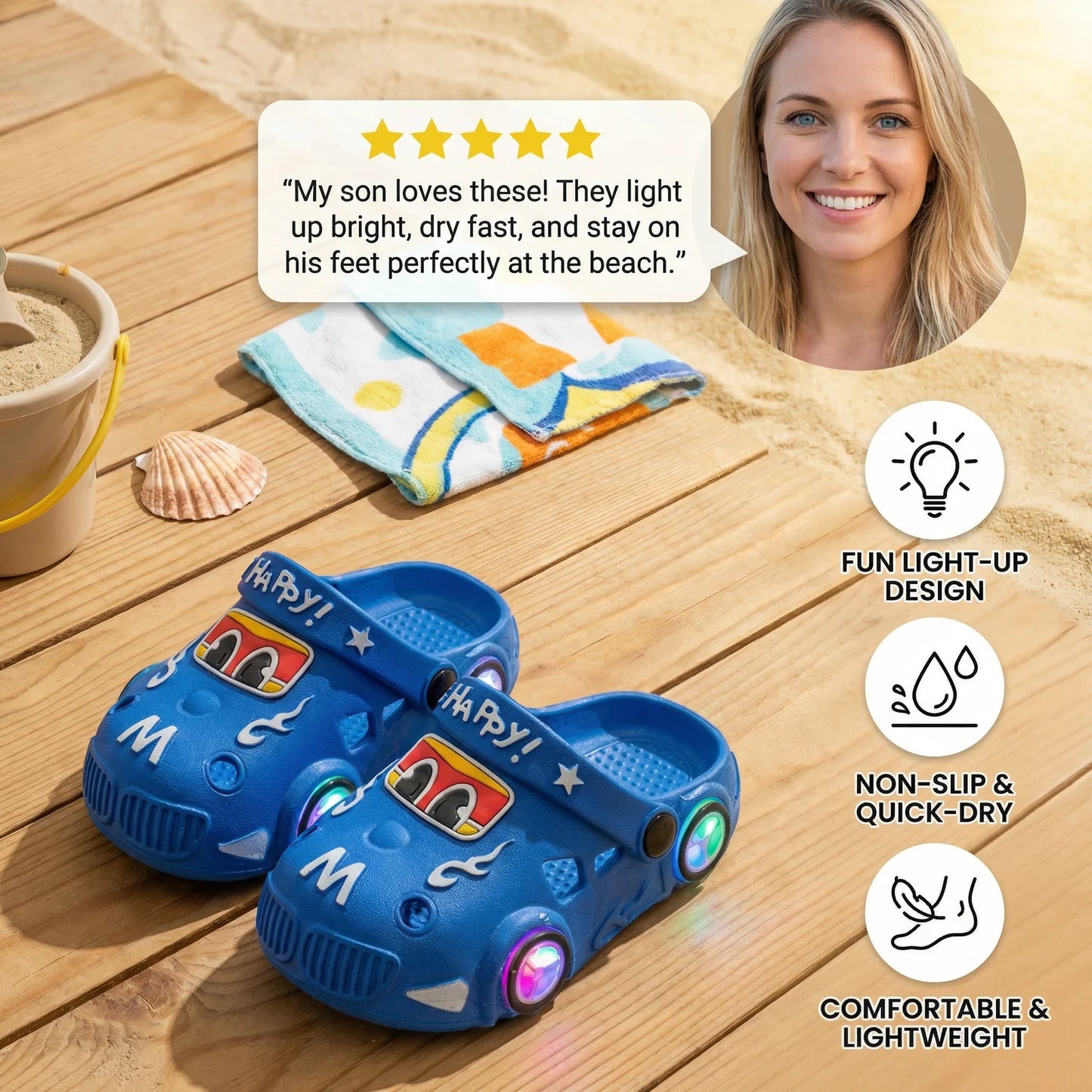 GlowRide Kids Slippers