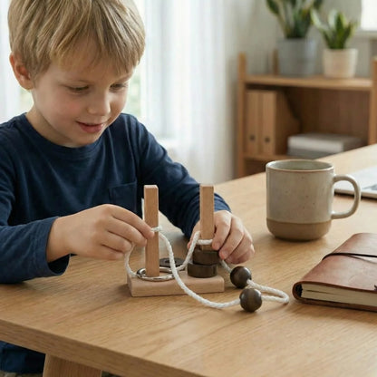 Wooden Rope-Puzzle